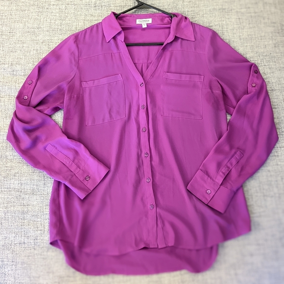 Express Tops - Express Purple Portofino Shirt